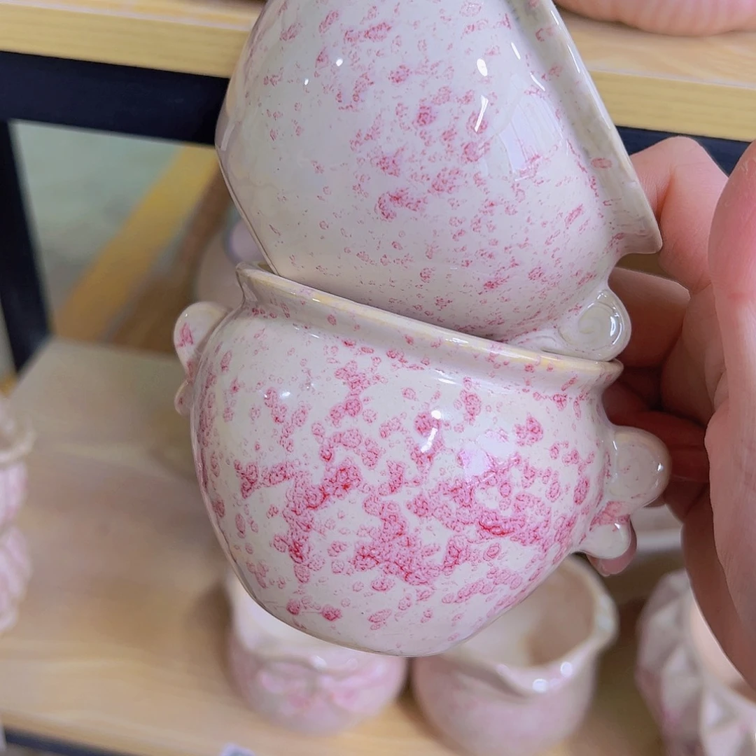 红陶陶瓷花盆当场满12包邮