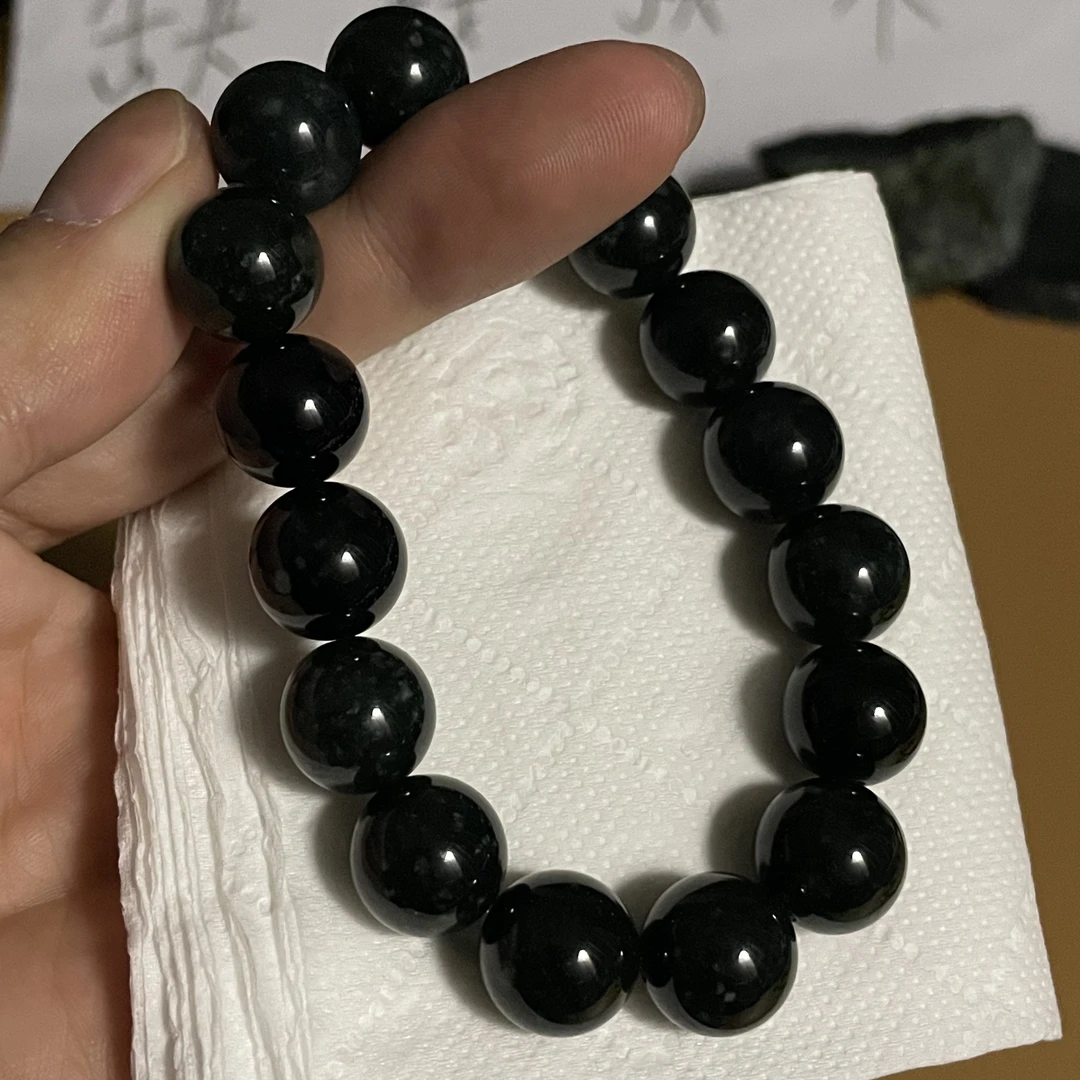 天然翡翠A货 手串12＋