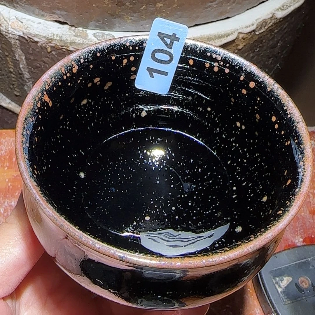 茶盏琢泥窑柴烧开窑