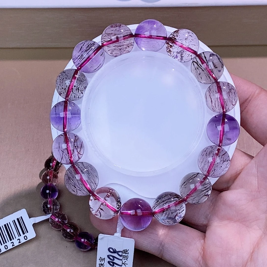 未镶嵌手串水晶仙女黑加仑超七13mm