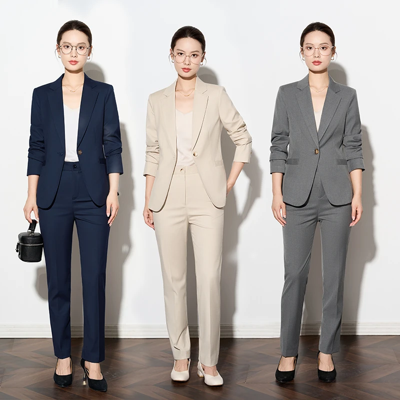 高端西装套装女春秋气质女神范职业装小个子高级感西服外套25603