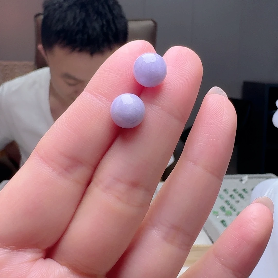 翡翠18K金镶嵌耳饰多样性发货其一