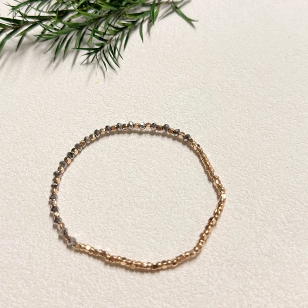 铜合金合成锆石手链 小众百搭弹力手链bs812