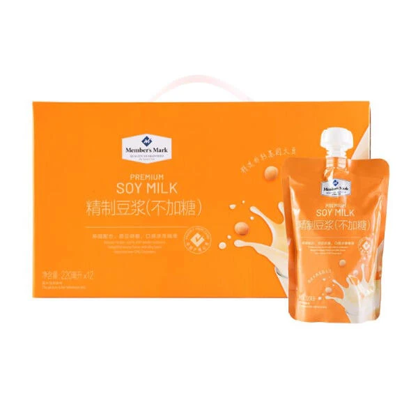精制 豆浆不加糖220ml*12支/盒