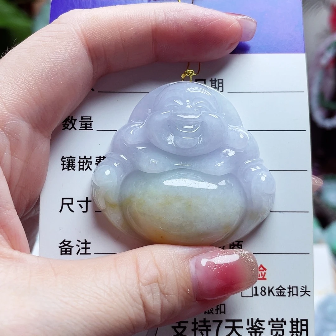 翡翠未镶嵌颈饰佛公12