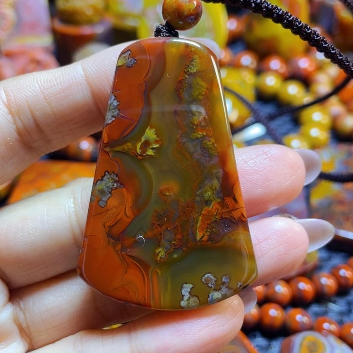 未镶嵌战国红吊坠玛瑙/玉髓