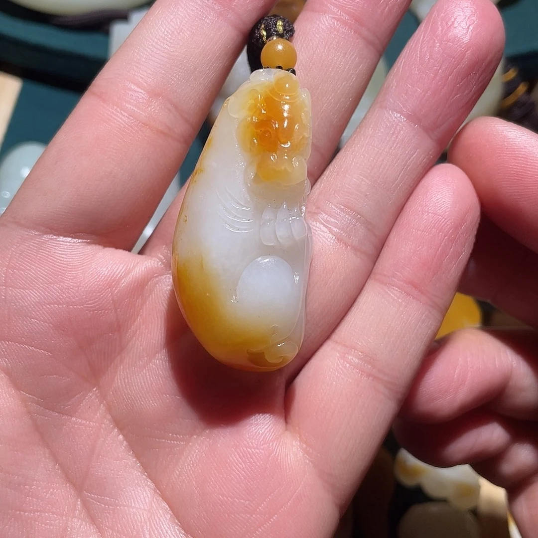 和田玉挂件未镶嵌灿*