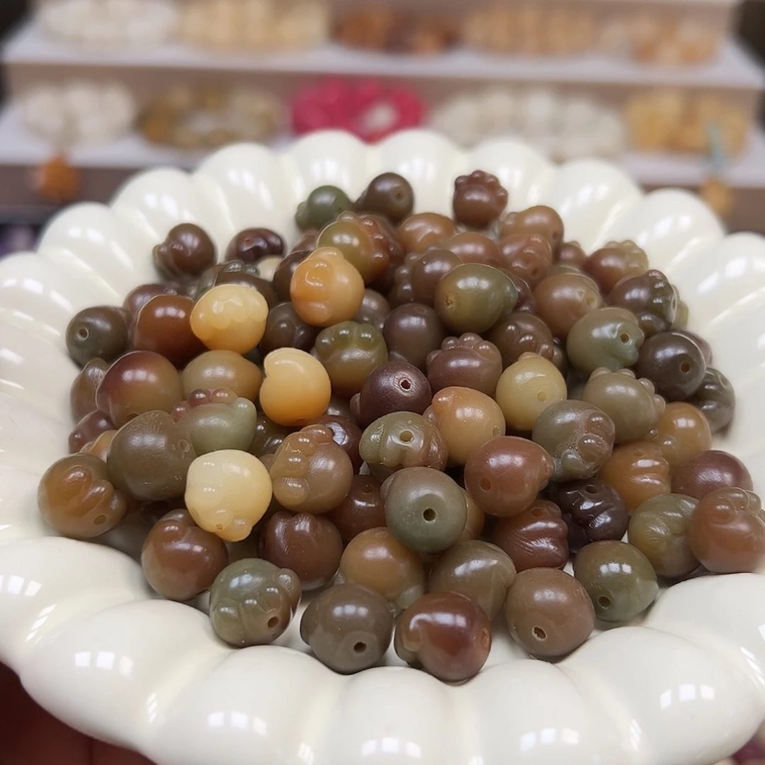 手串菩提根/象牙果微瑕卡12敦煌猫爪50颗