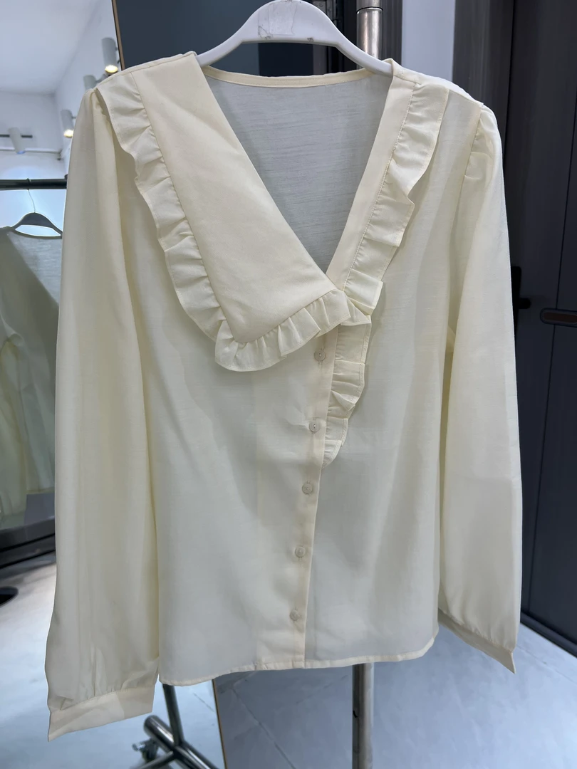 秋季新款时尚减龄长袖衬衫A02203