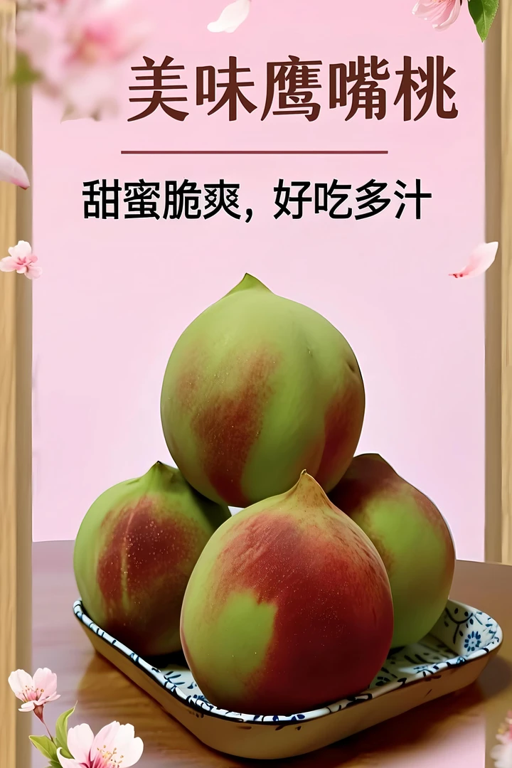 正宗翁源鹰嘴桃非水蜜桃非九仙桃非连平广东韶关翁源正宗鹰嘴桃