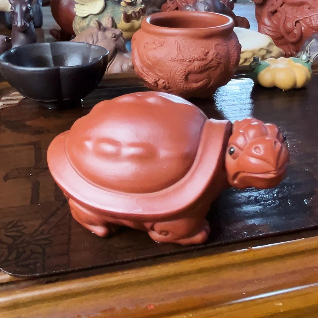 紫砂茶宠鹰嘴龟小茶宠