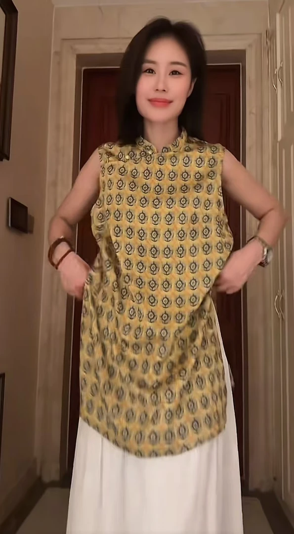 Miss huo 夏季水溶花白色半身裙 B 白色 9601