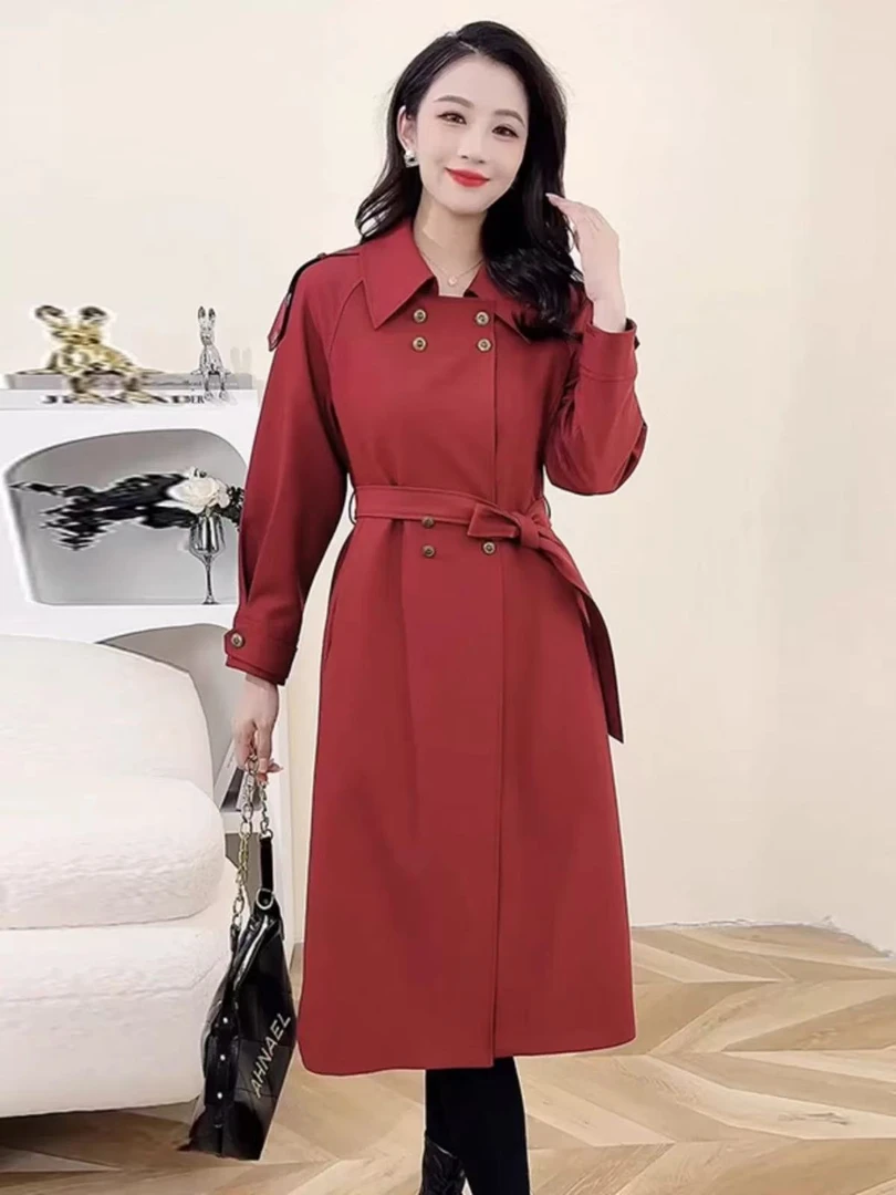 无货下架【一号链接拍编号】反季风衣气质宽松英伦慵懒风风衣外套女