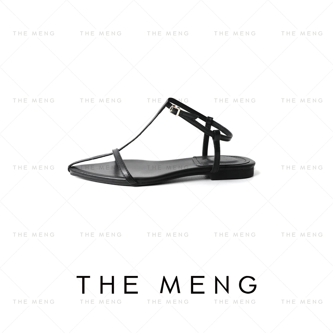 THE MENG【搭配单品】小牛皮羊皮法式细带通勤休闲鞋#M252R0001LZ