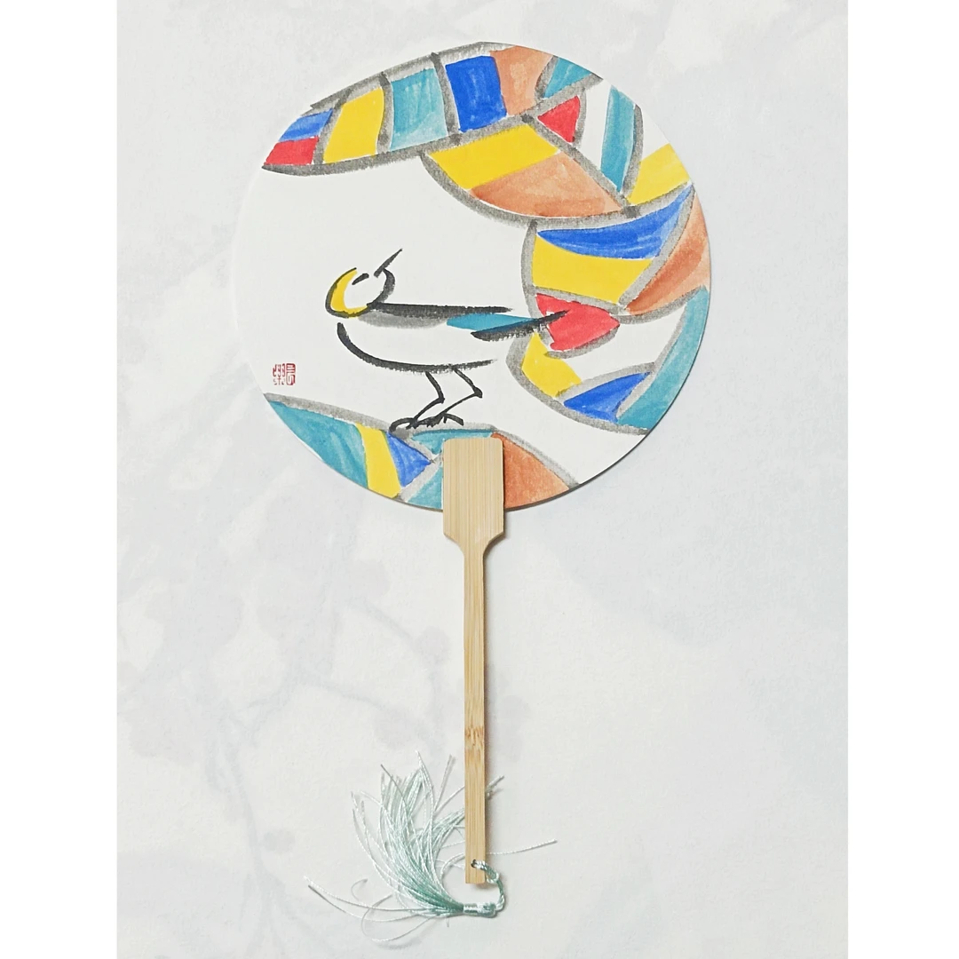 张大风艺术馆 程思雯手绘扇子AC86