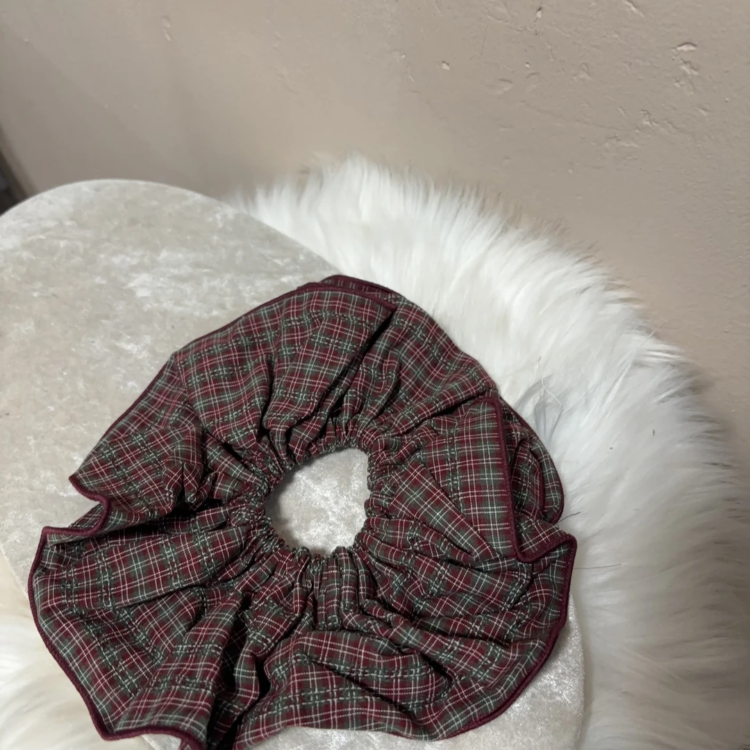 设计款格纹发圈T208