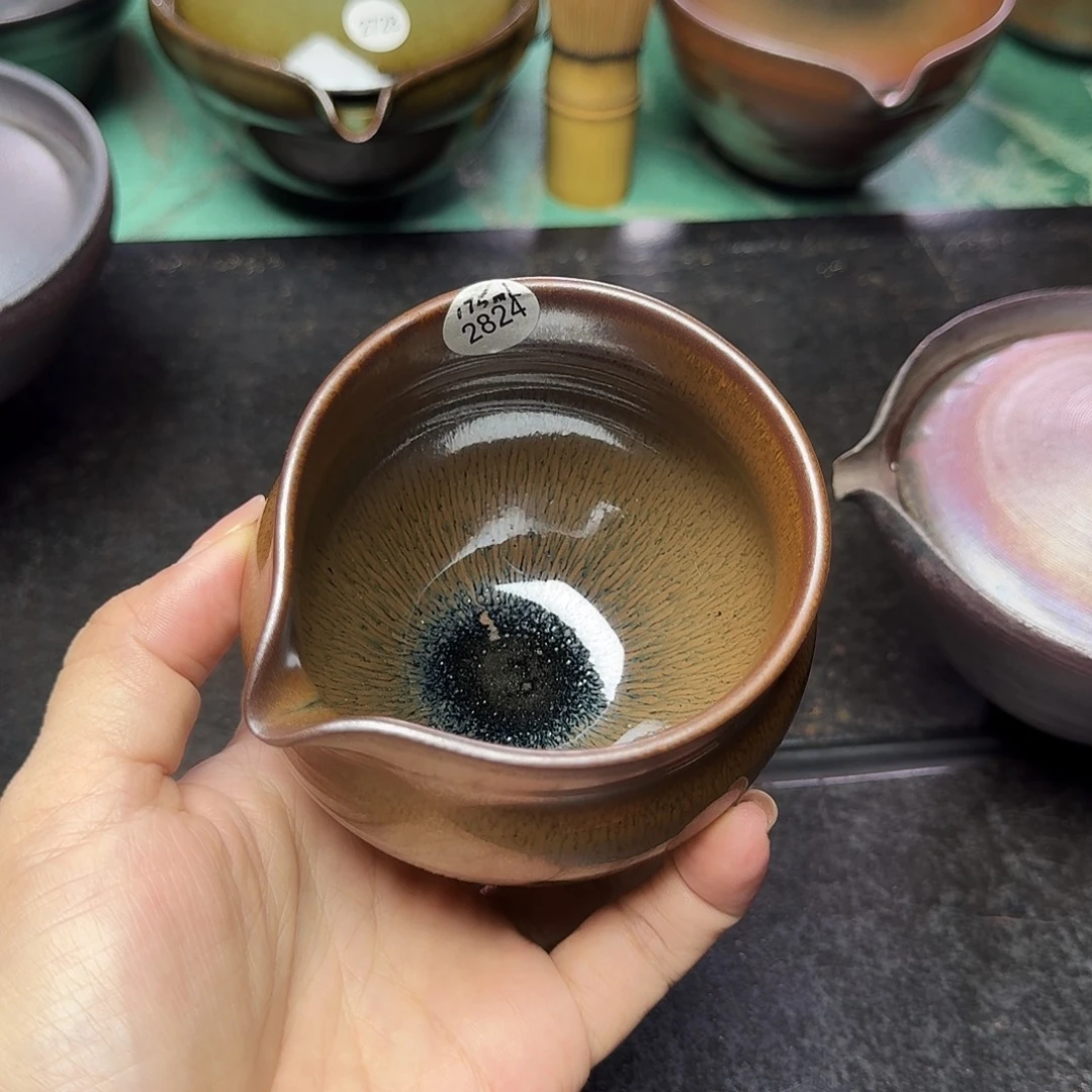 茶盏2824福利公道手工柴烧金兔豪