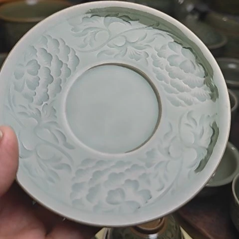 耀州窑孟红娟老师塔式牡丹盏托