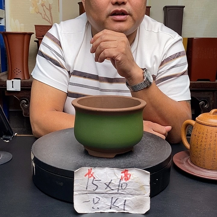 紫砂花盆货号一只KK1