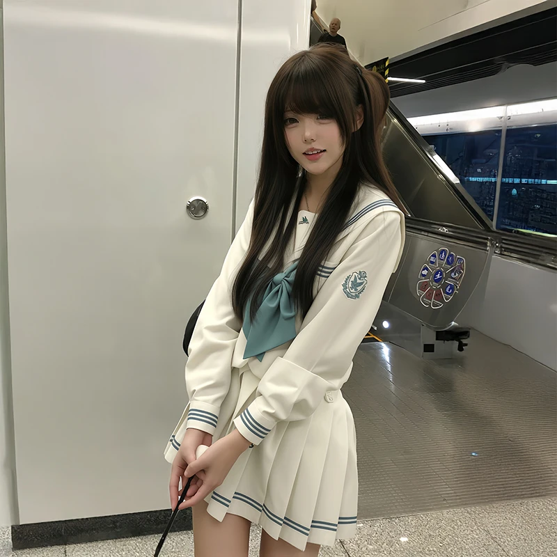 【信中鸟】甜嗑正品原创水手服学院风jk制服正版日系套装收腰显瘦女