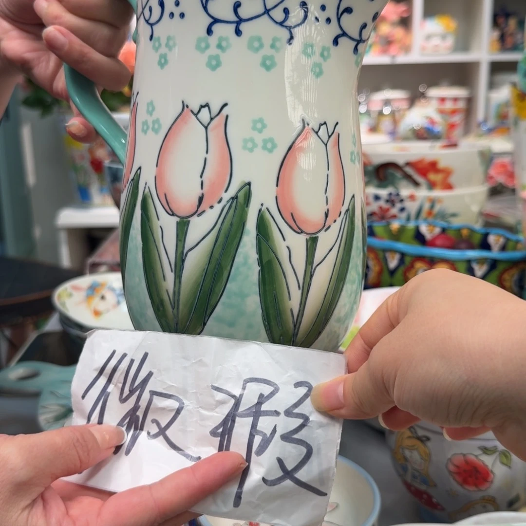 陶瓷微瑕水壶一只看图