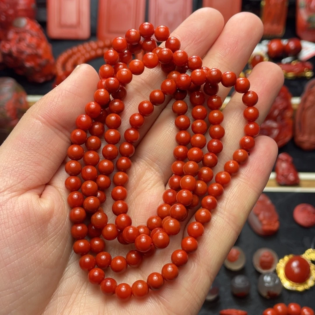 南红玛瑙未镶嵌手串5mm