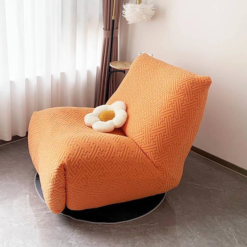 简约纯色芝华士毛毛虫懒人沙发躺椅套 弹力多功能单人椅罩防猫抓