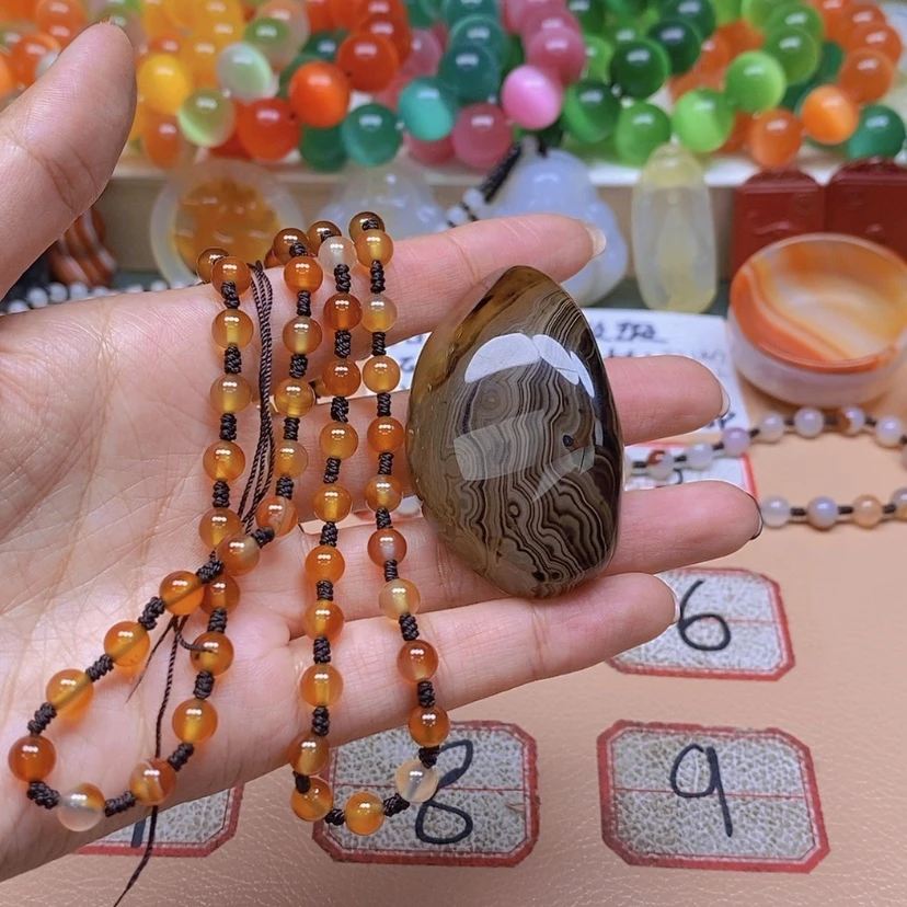 【闪购商品】玛瑙/玉髓颈饰未镶嵌雪*