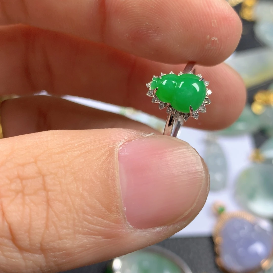 【闪购商品】翡翠颈饰18K金镶嵌速****@翡翠