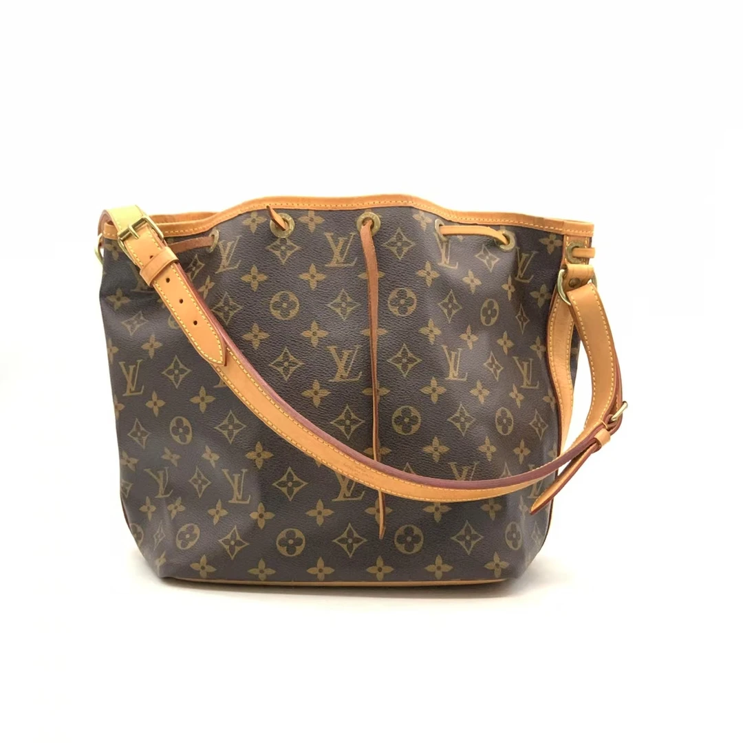 95新 LouisVuitton/路易威登 老花小号抽绳水桶包