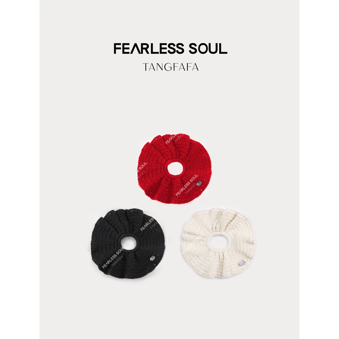 TFF X FS 法式钩针镂空褶皱编织发圈 825FE032 -