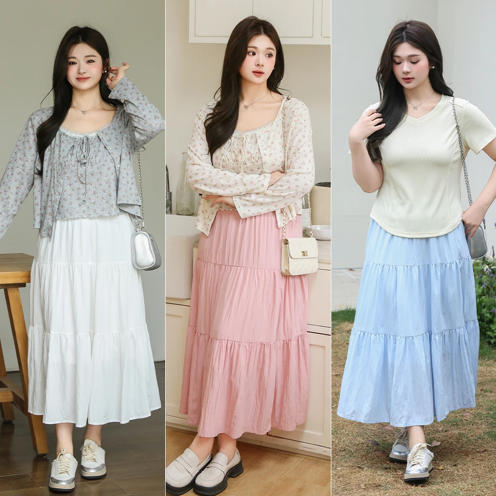 【C】夏日甜美减龄多色蛋糕裙  2675