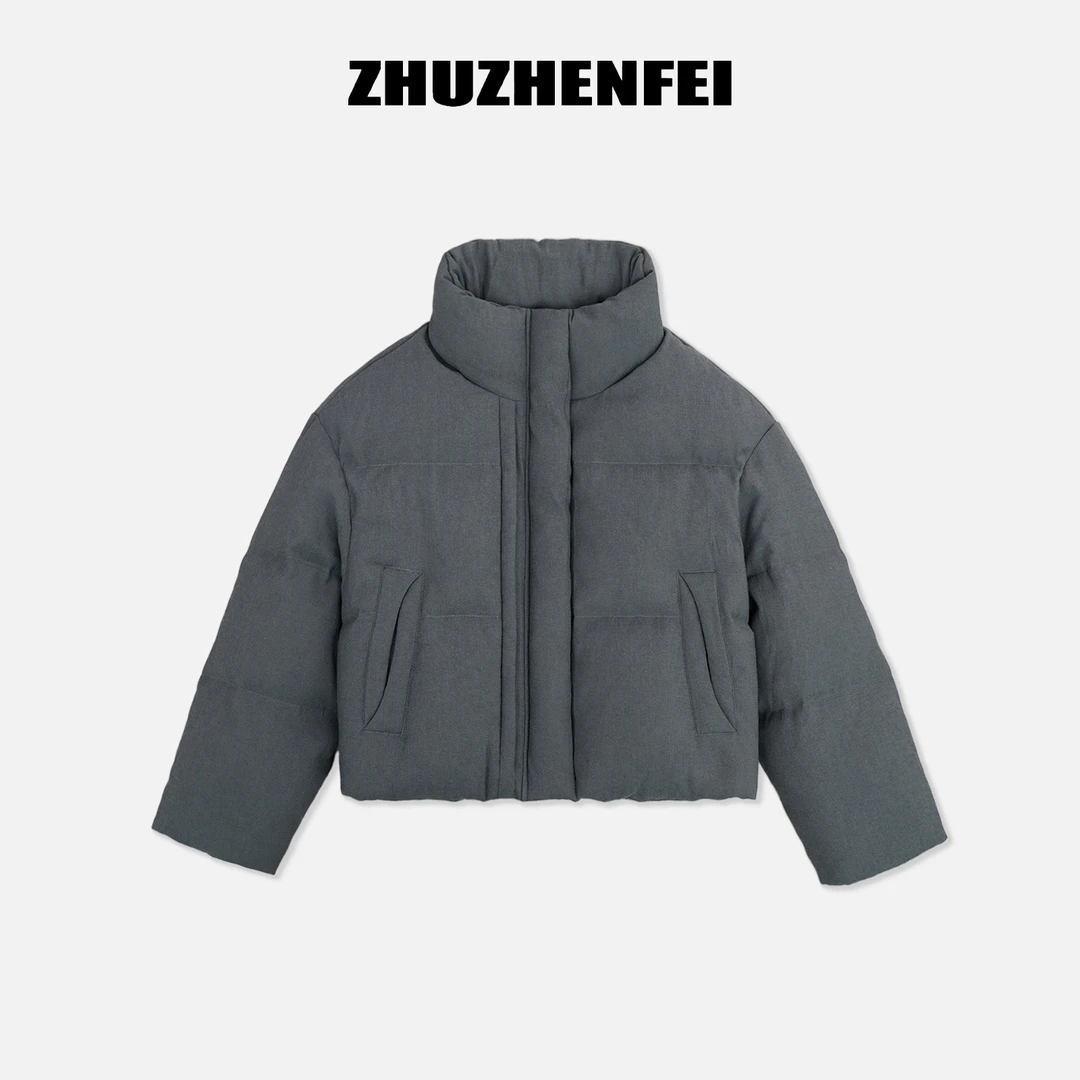 ZHUZHENFEI【天鹅湖】白鹅绒冬季保暖立领短款鹅绒服女-Z354078