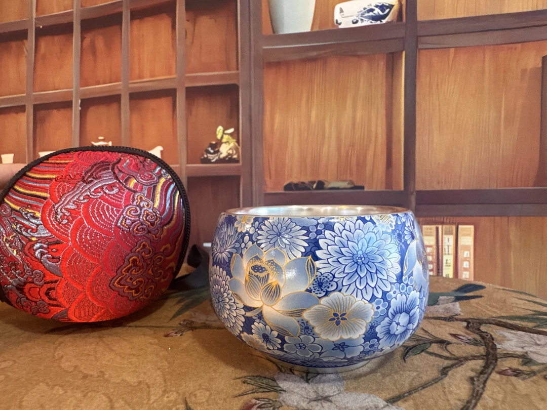 周鸿杰万花银杯2210复古主人杯精美【无礼盒】