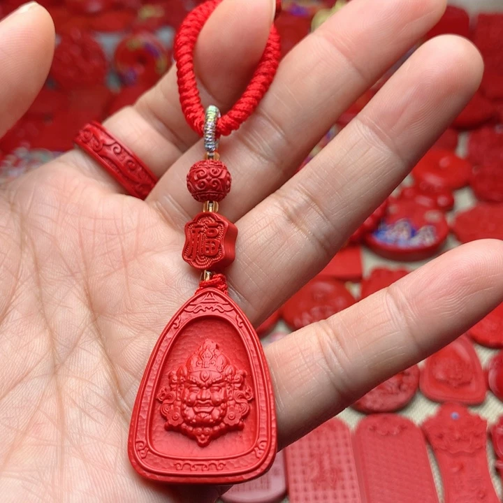 天然辰砂工艺品朱砂钥匙扣