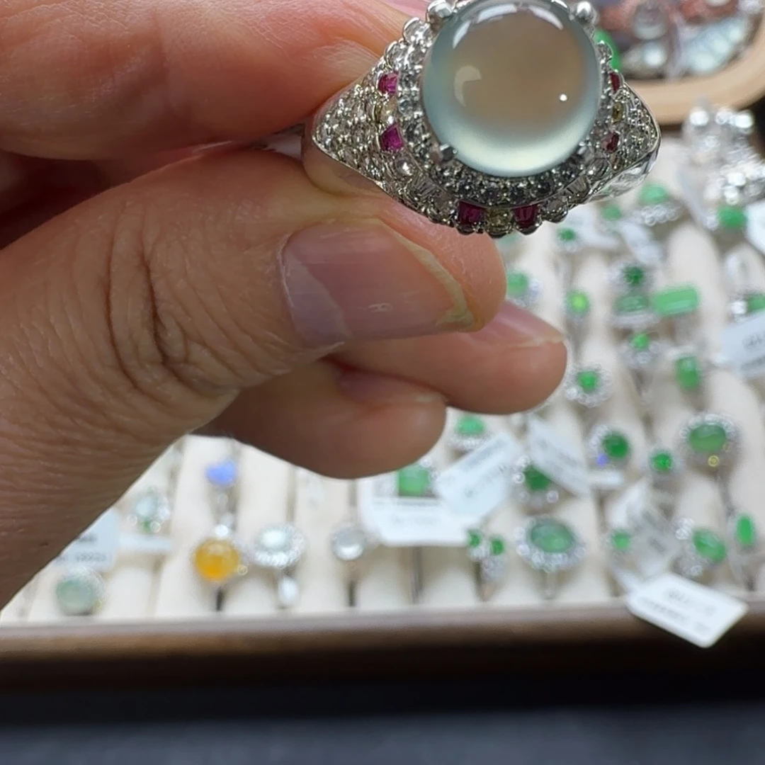 陈***太翡翠未镶嵌戒指 天然缅甸翡翠a货