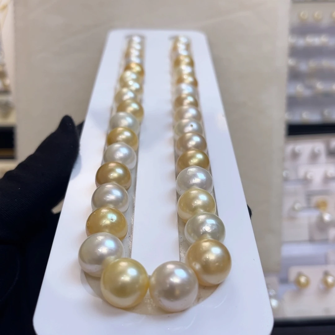 未镶嵌海水珍珠项链混彩海水珍珠项链