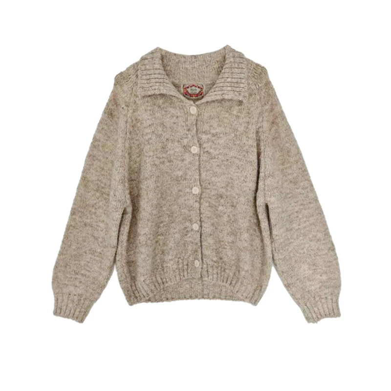 超好看毛衣女穿搭韩系复古高领单排扣保暖减龄针织衫百搭上衣时尚