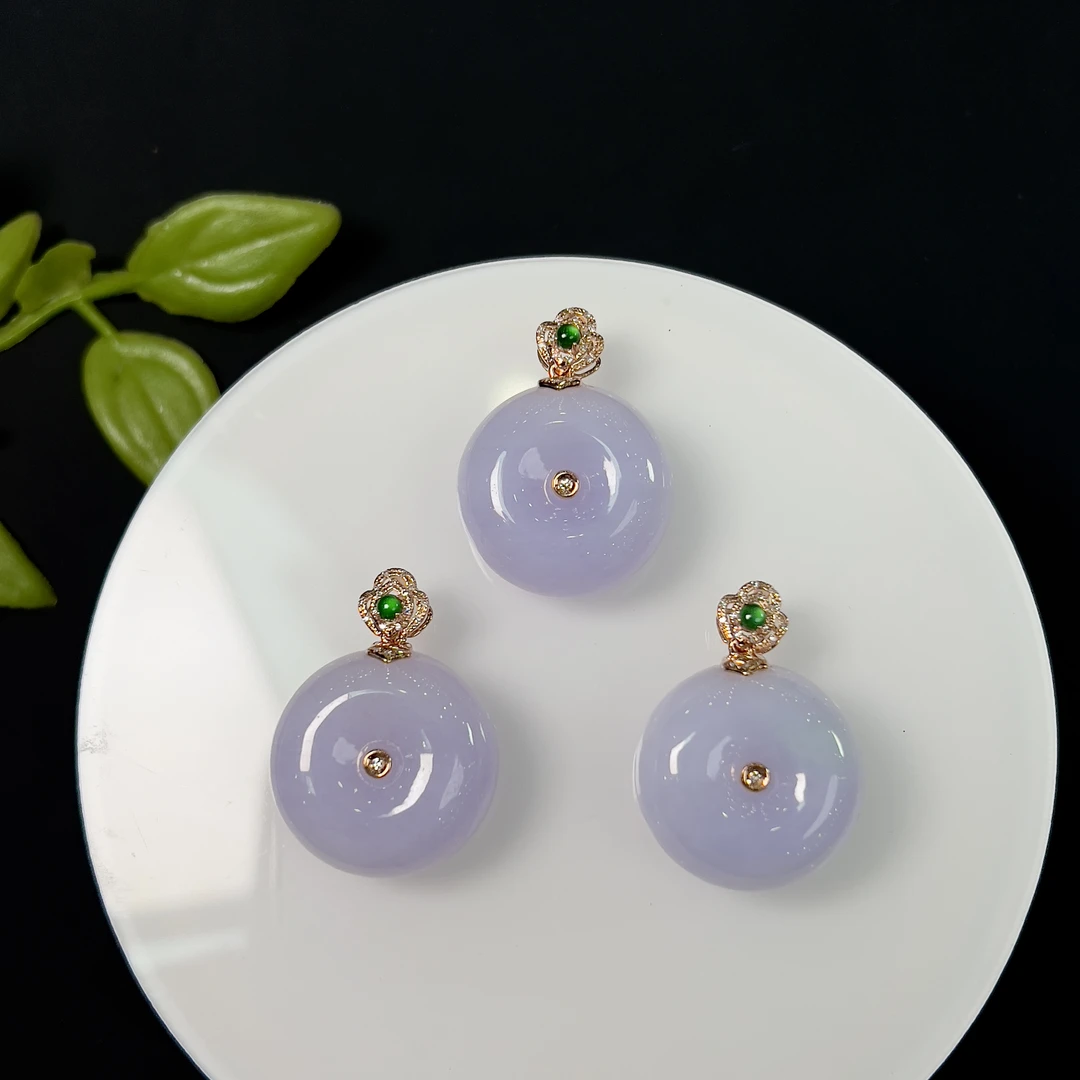 【豪哥鉴宝】 YM1267-5 平安扣吊坠 天然缅甸A货翡翠多样性发一件