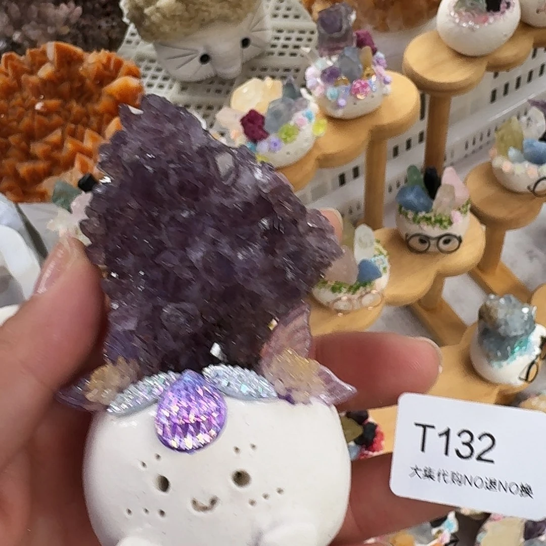 ღ***✿手链未镶嵌烟晶紫水晶132