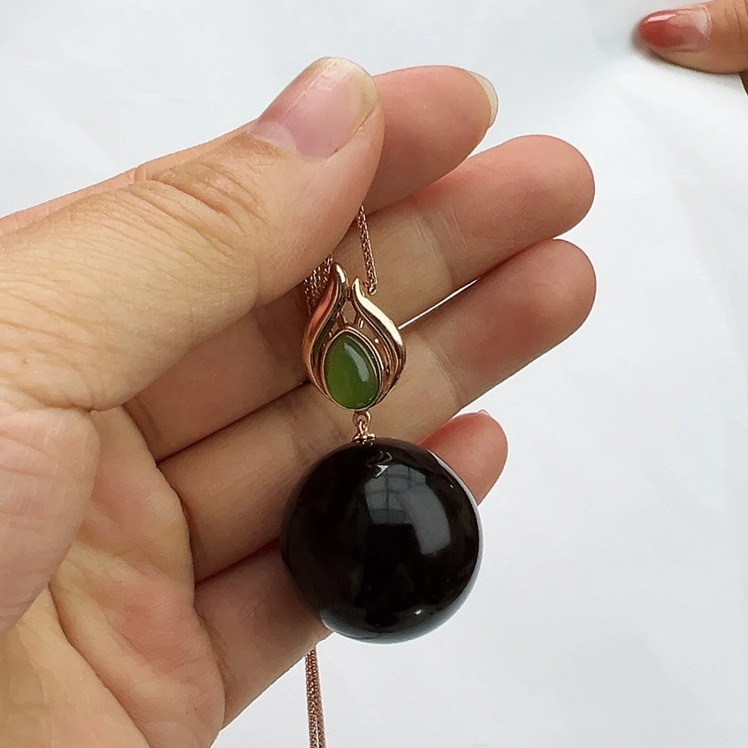 琥珀手镯未镶嵌吊坠