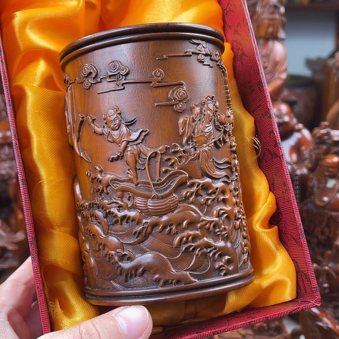 黄杨木黄杨木雕刻高度12厘米