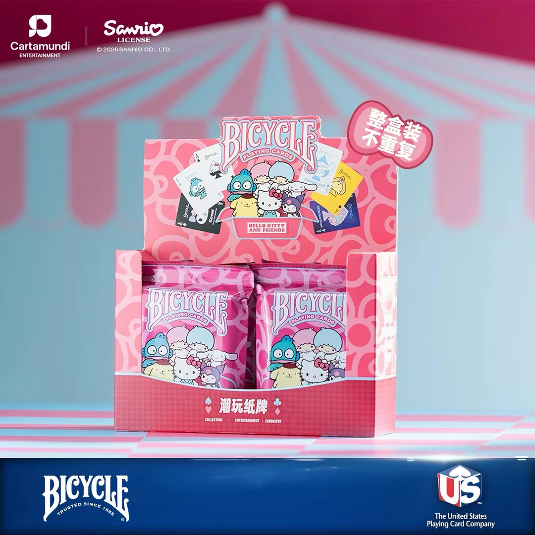 【三丽鸥联名】Bicycle三丽鸥花切扑克牌潮玩收藏纸牌Hellokitty