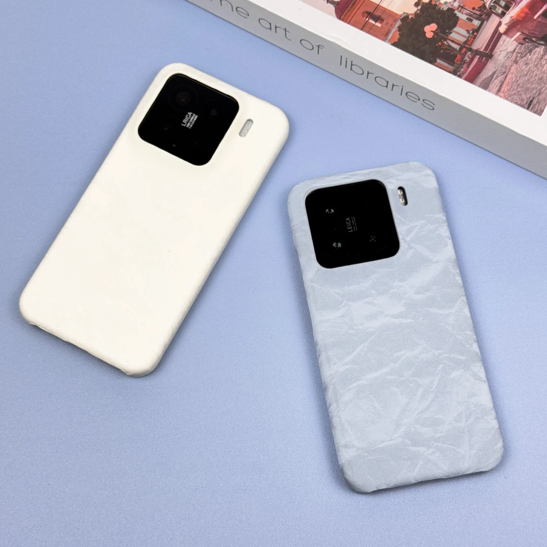 【枔】适用小米15丝绸绒半包防摔15pro/14大孔简约绒布艺术手机壳