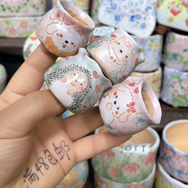 微瑕手工多肉植物花盆