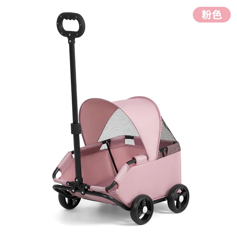 新疆包邮超轻便可折叠小型宠物外出通用推车适合狗狗猫咪泰迪婴用
