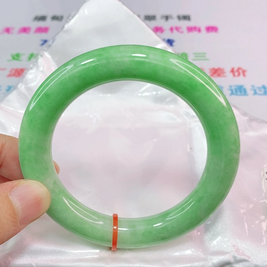 未镶嵌手镯翡翠56-58圈口圆条