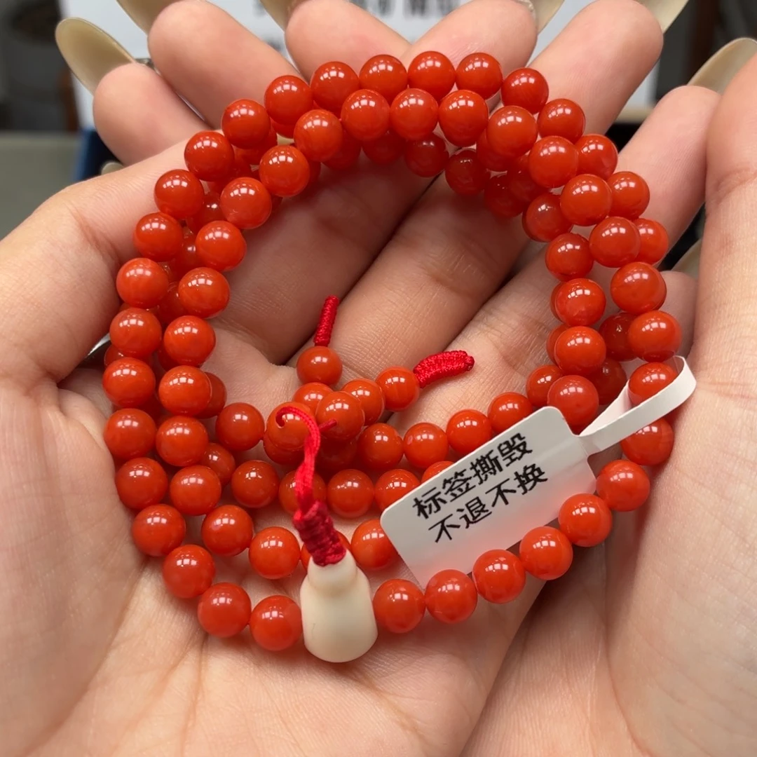 南红玛瑙未镶嵌多圈原矿保山南红冷水河多圈卡6+