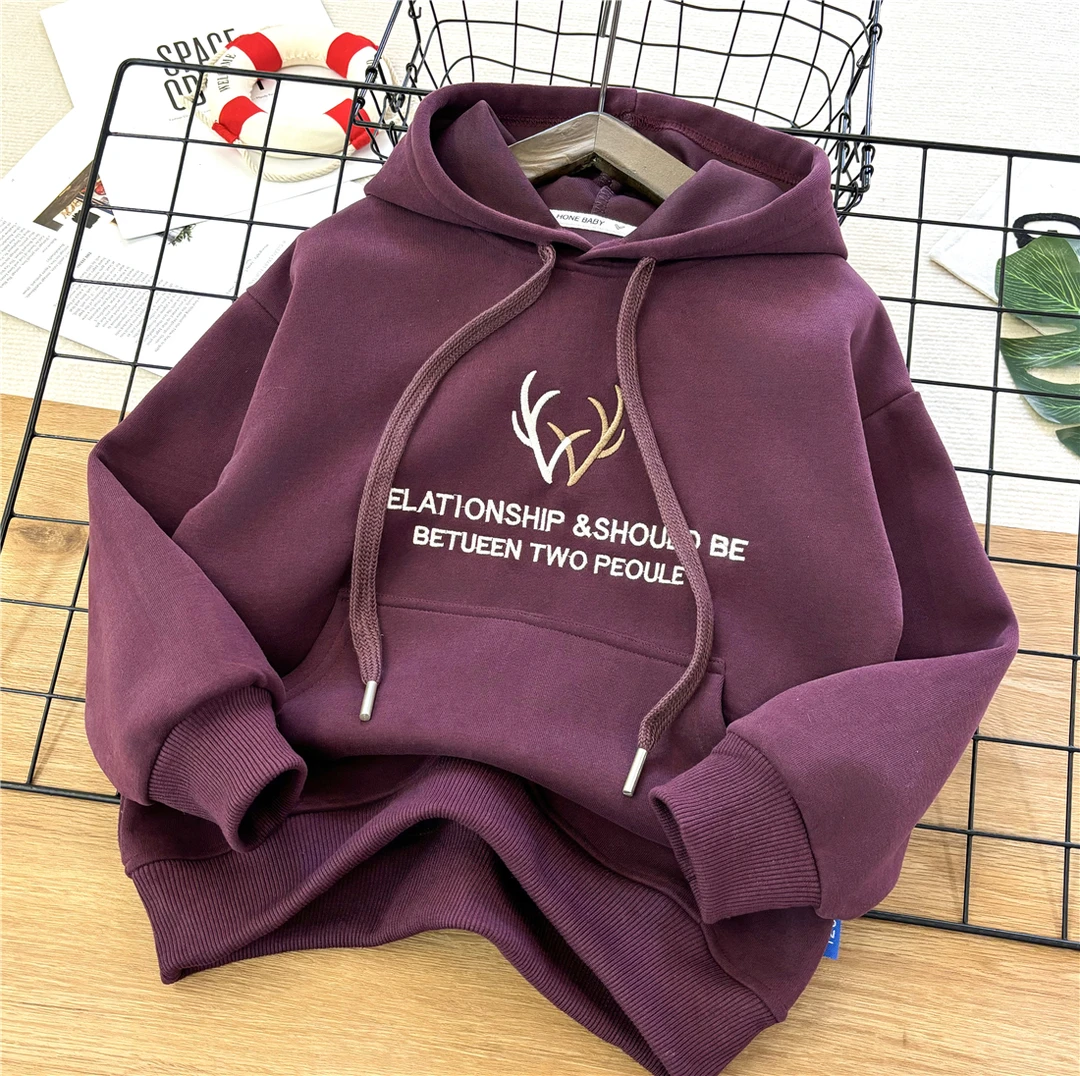 男童卫衣春秋新款2025男孩上衣中大童学生儿童连帽帅气打底衫