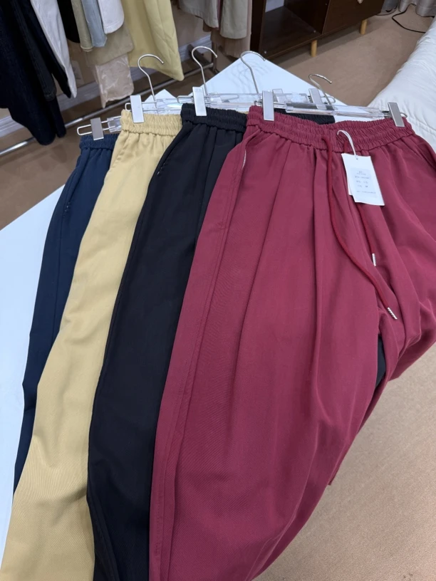 四色水洗棉休闲裤